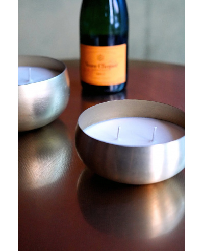 Champagne Small Gold Bowl Candle
