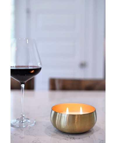 Pinot Noir Small Gold Bowl Candle