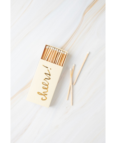 Gold Foil Cheers Matchbox