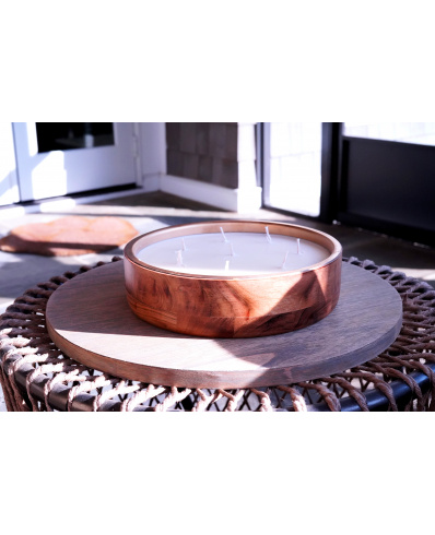 Spiked Cider Round Tray Barrel Aged Candle