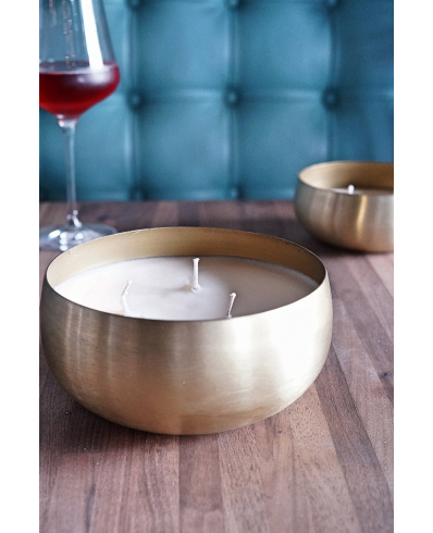 Rosé Large Gold Bowl Candle